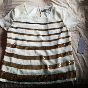 Gold Sequin Blouse